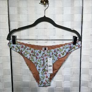 J. Crew Womens Curved Waist Cheeky Bikini Bottoms In Cloud Meadow Floral Size M